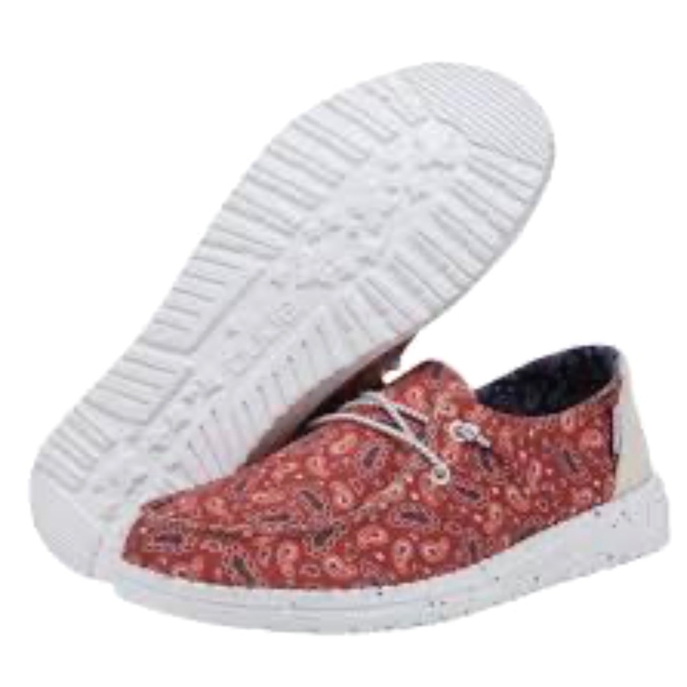 Hey Dude Women's Wendy Bandanna Americana shoes in red blue size 6
